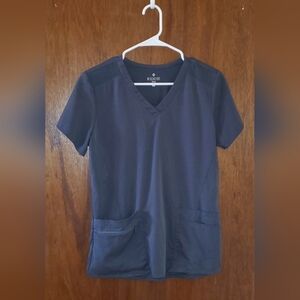 Med Couture Touch Gray Scrub Top Sz Small